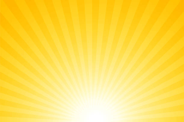 sonnenstrahlen: helle strahlen hintergrund - yellow background stock-grafiken, -clipart, -cartoons und -symbole