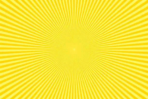 Vector illustration of Sunbeams: Yellow rays background