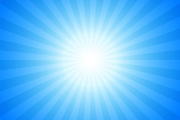 солнечные лучи: яркие лучи фон - bright blue stock illustrations
