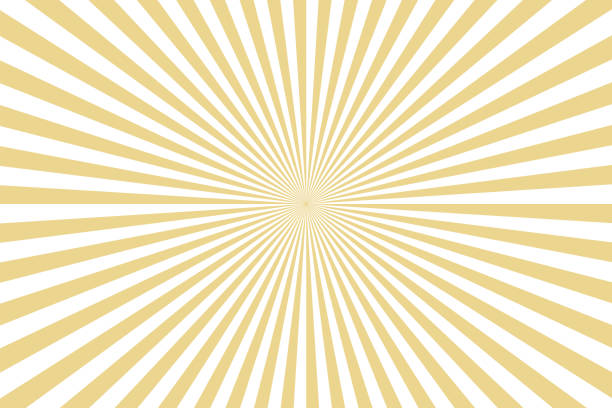 illustrazioni stock, clip art, cartoni animati e icone di tendenza di raggi del sole: sfondo raggi d'oro - vanishing point