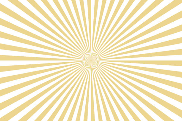ilustrações de stock, clip art, desenhos animados e ícones de sunbeams: gold rays background - vanishing point