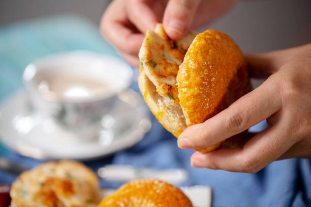 istock homemade bagels stuffed with fried chicken fillet 1157721884