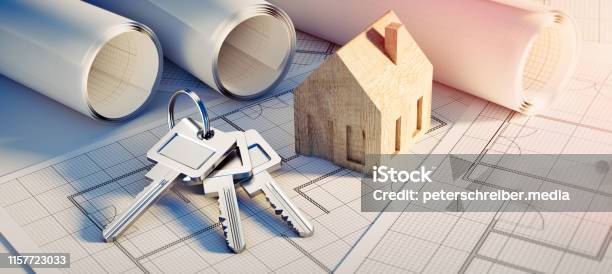 Hausschlüssel Konzept Eigenheim Stockfoto und mehr Bilder von Immobilie - Immobilie, Architektur, Immobilienmakler