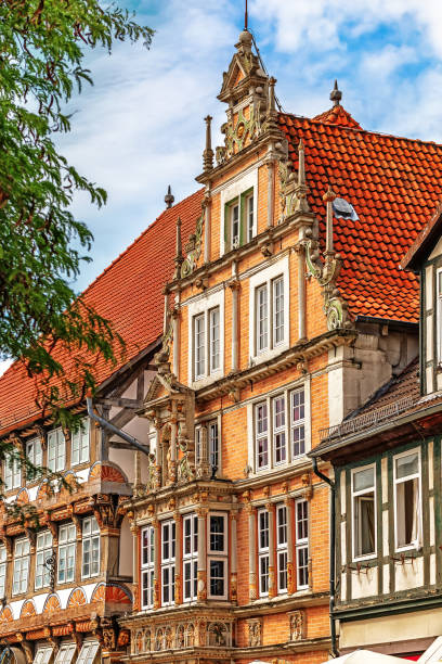 istock Old medieval buildings in the Weser Renaissance style in Hameln 1157724782