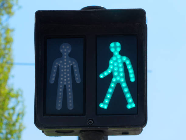istock Pedestrian traffic lights Closeup view. 1157727239