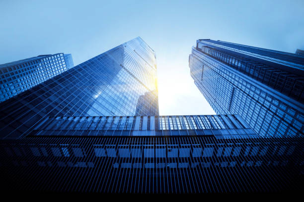 istock Commercial building low angle view in Guangzhou, China 1157727912