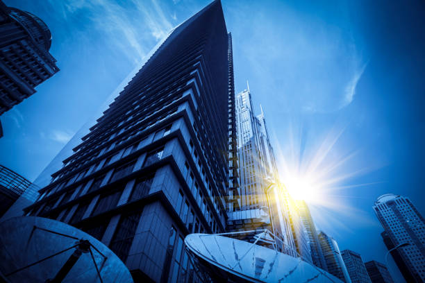 Concept of urban construction office in construction business district