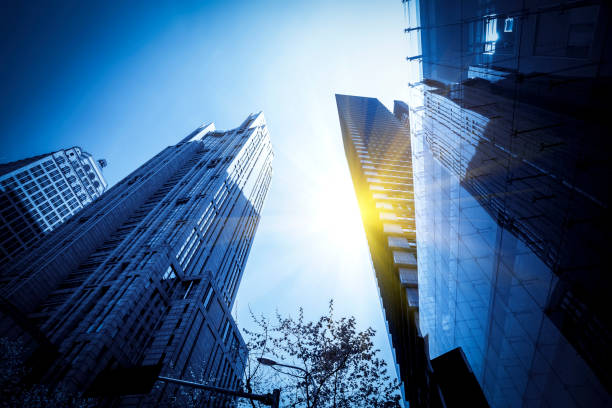 istock Concept of urban construction office in construction business district 1157730782