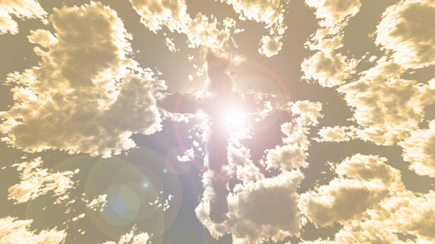 istock Colorful Cloud cross in sky 1157731571