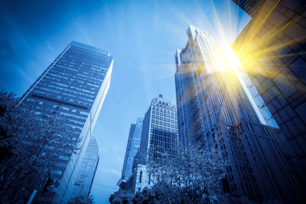 istock Concept of urban construction office in construction business district 1157732350