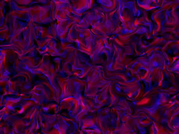 Photo of Wave Dark Red Blue Flame Gas Bubble Glass Pattern Abstract Aura Colorful Background Shiny Texture Fractal Art