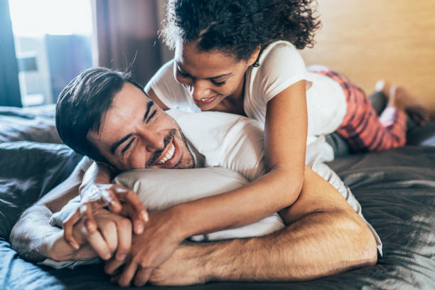 istock Beautiful couple in bed 1157736691