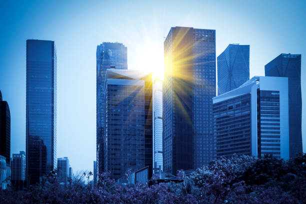 istock Modern buildings in urban skyscrapers, 1157741419