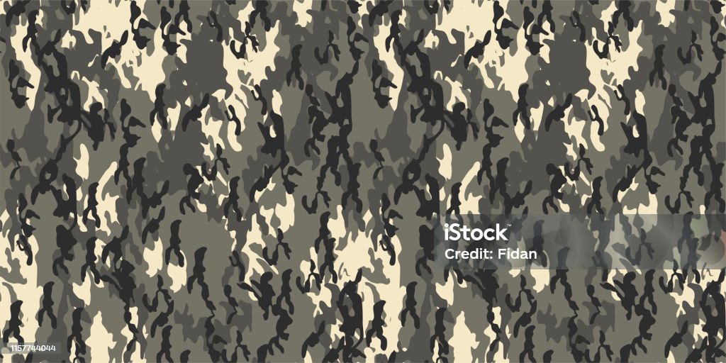 Seamless vector camouflage pattern. Military/ uniform/ army background. For fabric, textile, design, advertising banner. Abstract stock vector