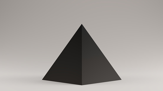 Black Pyramid 3d illustration 3d render