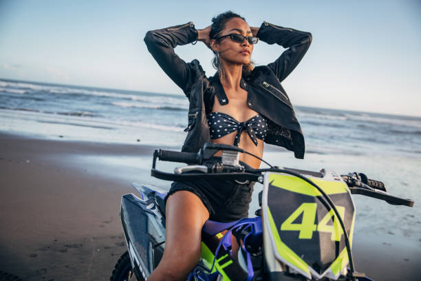istock Woman on motorbike 1157746544