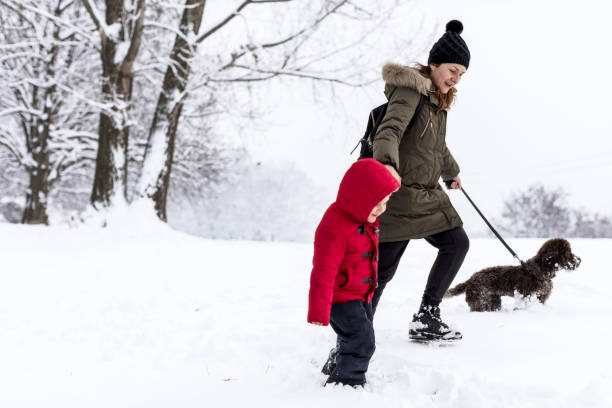 istock Happy young family on a fresh snow day 1157746597
