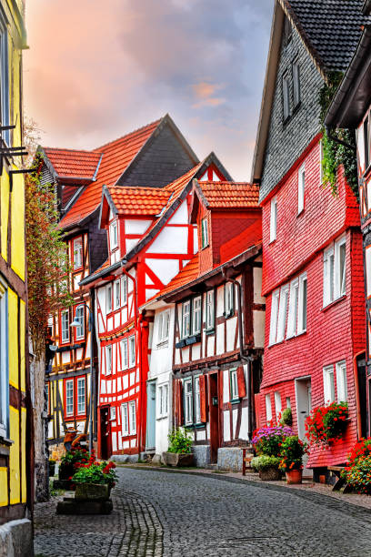 istock Small narrow medieval in Alsfeld, Hesse 1157748986