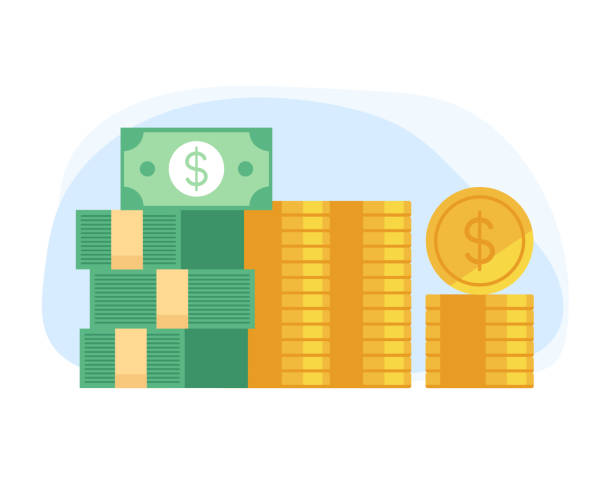 Heap pile of money concept. Vector flat cartoon graphic design illustration Heap pile of money concept. Vector flat cartoon graphic design huge pile of money stock illustrations