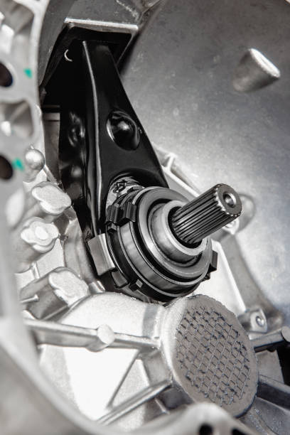 istock release bearing and clutch fork on the gearbox shaft 1157754356