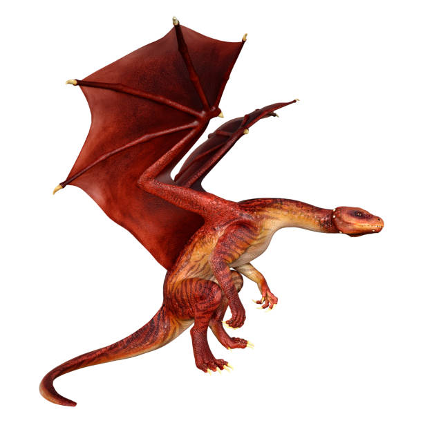istock 3D illustration fantasy dragon on white 1157755316