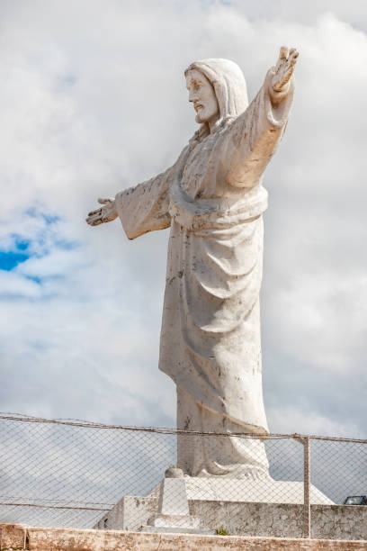 istock Statue of Christ at the top of Cusco Peru. 1157756477