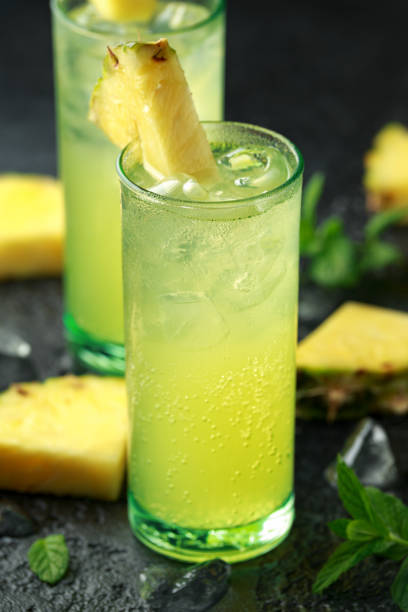 istock Malibu Rum coconut cocktail with pineapple and mint 1157756801