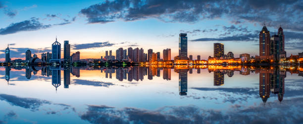 istock Sky Cloud Landscape and Qingdao Architectural Landscape 1157761724