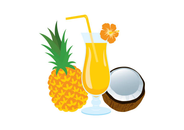 390+ Cartoon Of The Pina Colada Ilustraciones de Stock, gráficos ...