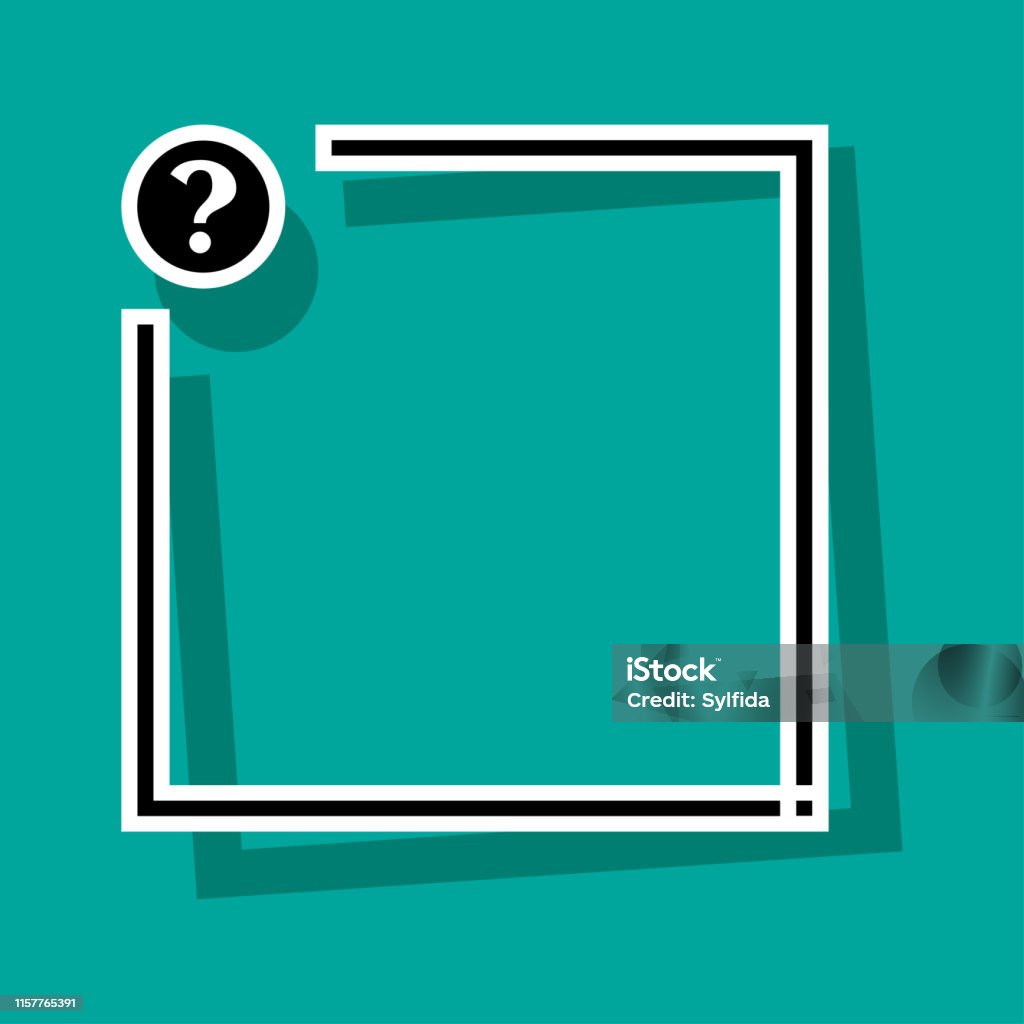 Next Question Text Box Text Box With Question Mark Button Black And White Frame For Your Text ...