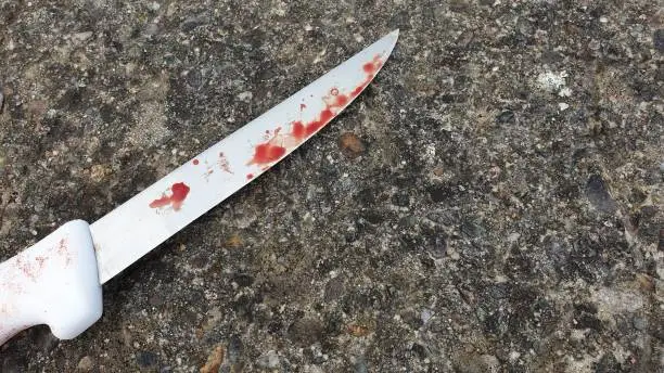 Photo of Bloodstained knife