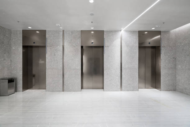 istock The elevator entrance is in the shopping mall 1157771071