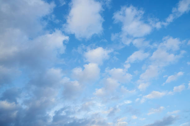 istock Background of altocumulus clouds and blue sky 1157772758
