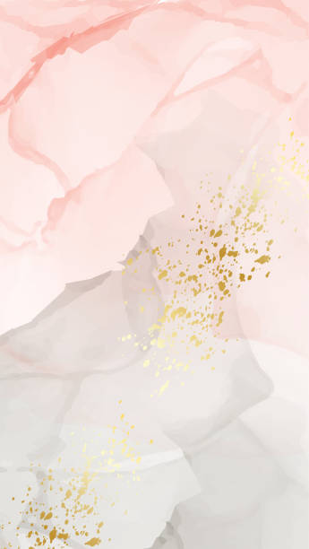 istock Nude rose gold brush strokes in rectangle foil contour frame. Watercolor rose gold blush texture template. 1157774180
