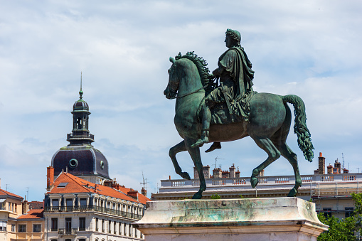Estatua ecuestre de Luis XIV de Francia, lugar Bellecourt, Lyon, Francia photo