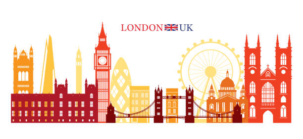 ilustraciones, imágenes clip art, dibujos animados e iconos de stock de londres, inglaterra y reino unido lugares de interés skyline - houses of parliament london london england famous place panoramic