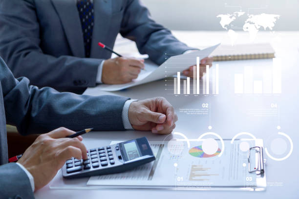 Reviewing a financial reports in returning on investment analysis