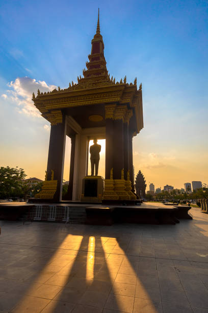 istock King Father Norodom Sihanouk Statue  in  Phnom Penh. 1157785102