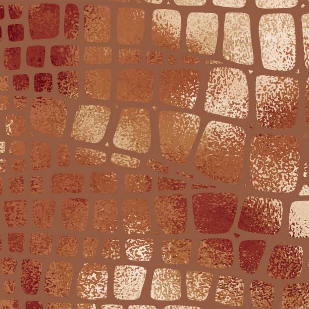 ilustrações de stock, clip art, desenhos animados e ícones de crocodile skin. elegant texture with imitation copper texture with a metallic effect - backgrounds rusty copper weathered