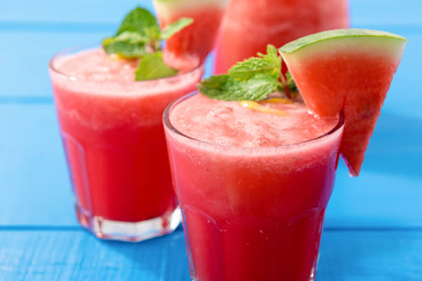 istock Tropical fresh watermelon smoothie summer drinks 1157790298