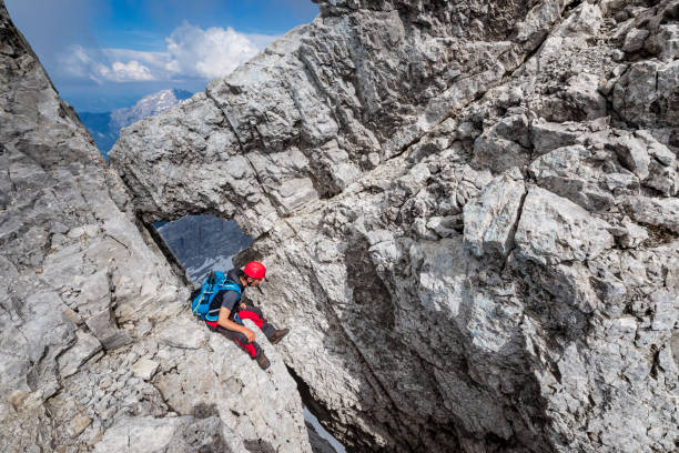 Germany, Bavaria, Berchtesgaden National Park, Rock Climbing, The Way Forward, via ferrata