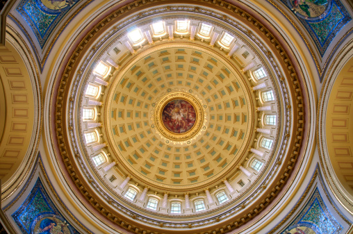Rotunda interior of Madison state capitol in Wisconsin