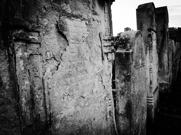 15th and 16th cdntury Ottoman Tomb Stones Turkey, sepia toned.