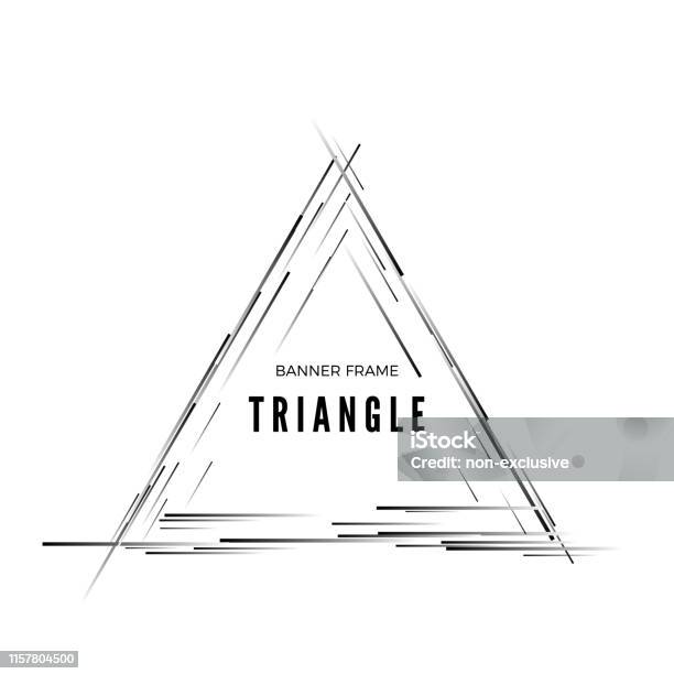 Triangular Moderna Shape Vetores de Bandeira Moderna Abstrata Triangular Frame Geométrico Da ...
