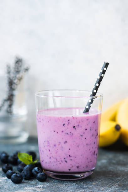 istock Blueberry Smoothie In Glass 1157804895