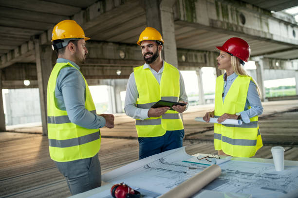 istock Group of engineering team had meeting at working site 1157808478