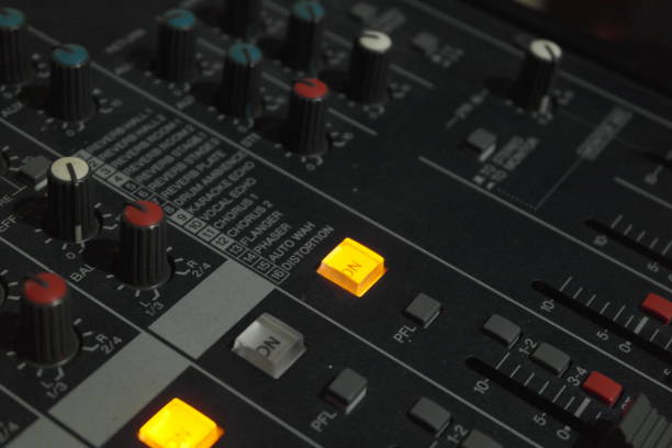 istock close up shot detail sound mixer control panel button 1157808644