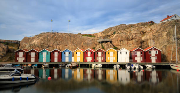 istock colorful fisher huts in Scandinavia 1157810367