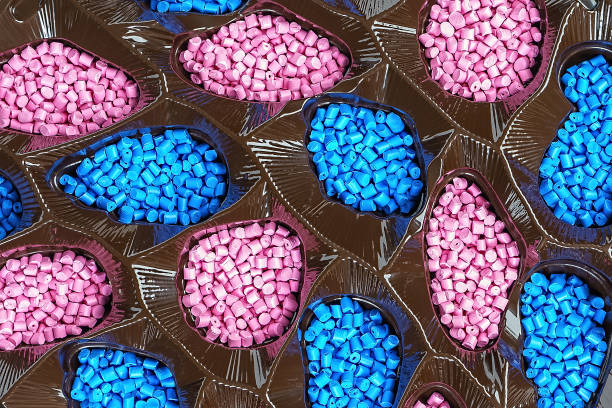 istock Plastic granules. Polymer pellets. Polymeric dye. Colorant pellets. 1157813585