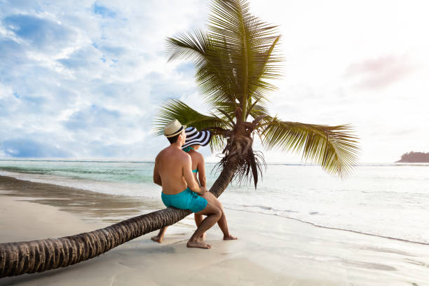 istock Lovely Young Couple Enjoying Their Vacation On Beach 1157815132